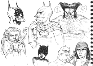 Superhero Sketches